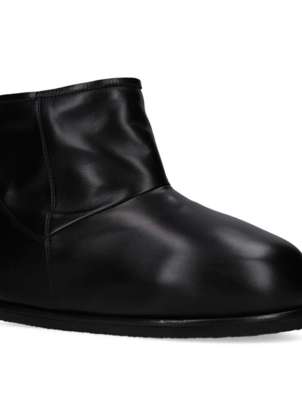 NEW AMINA MUADDI BLACK LEATHER BOOTS